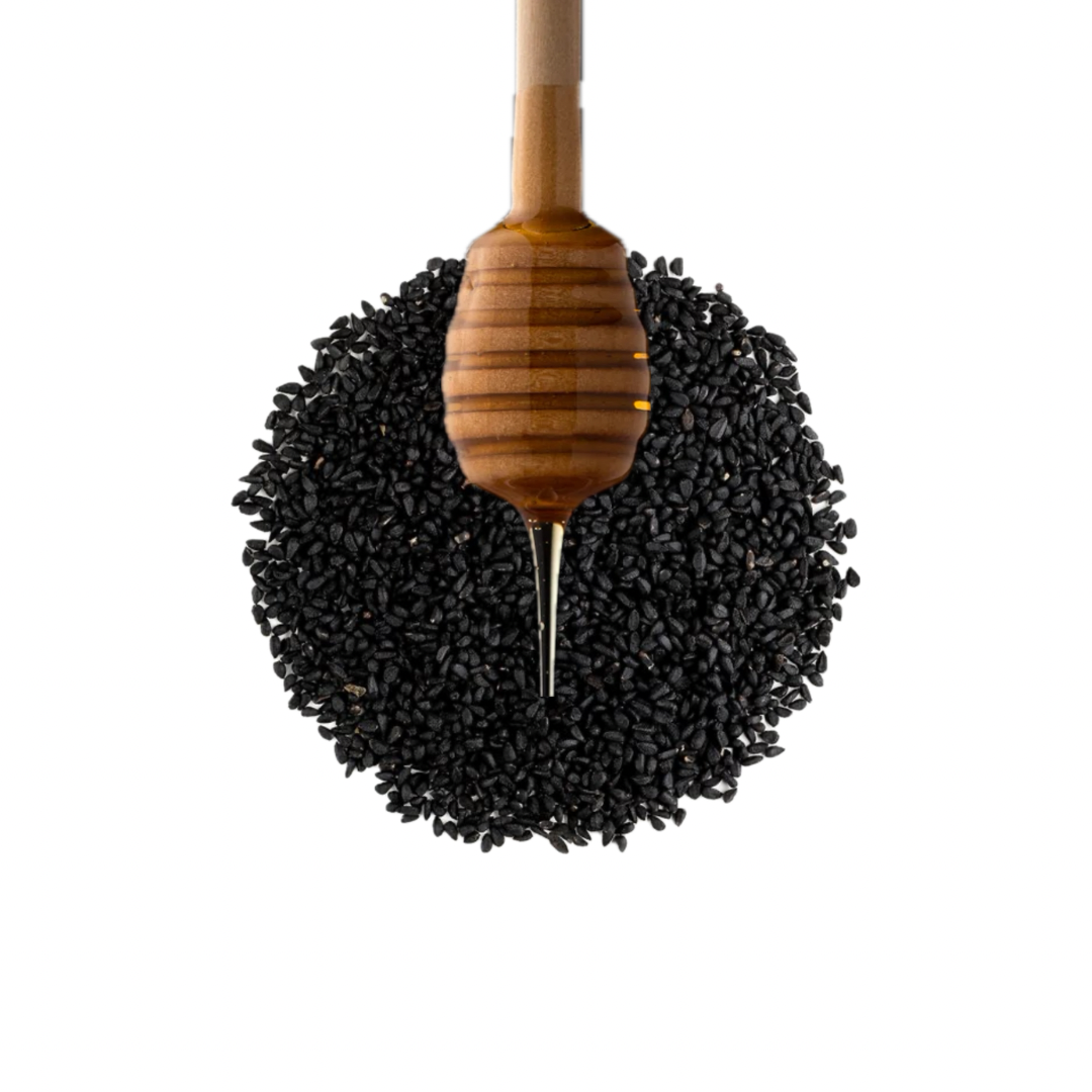 Rauwe Honing met Gemalen Zwarte Zaad (HabaSawda)