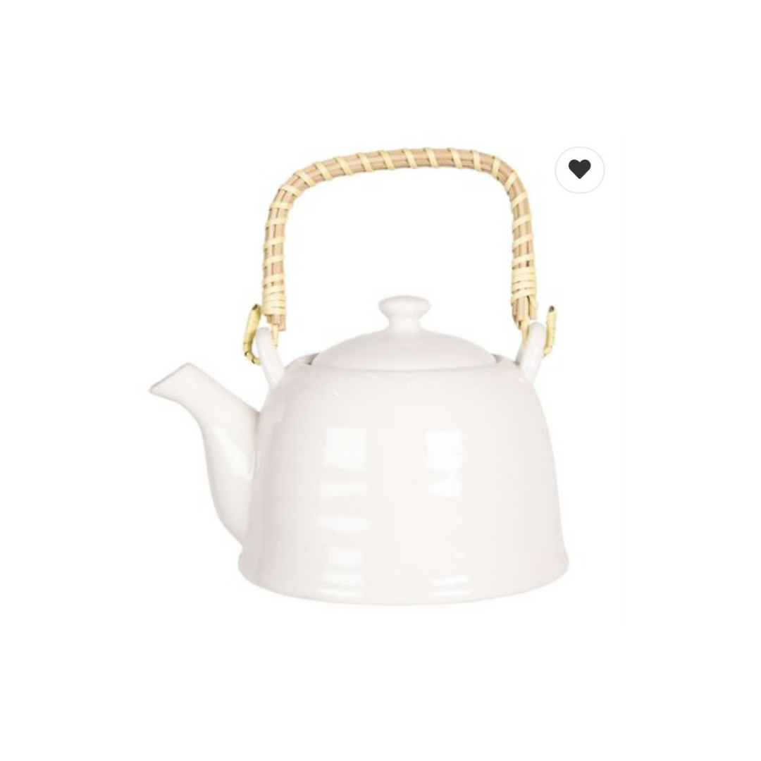 Theepot porselein wit