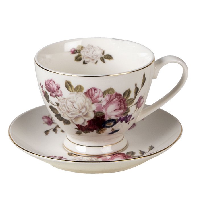 Porcelain cup with saucer - 2 PIECES